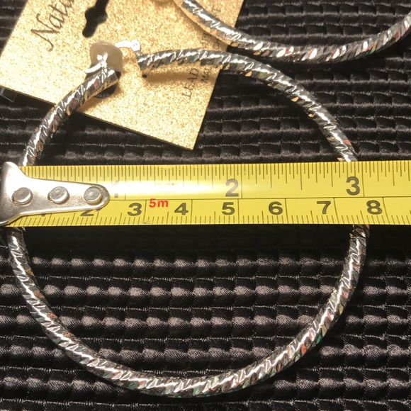 🆕Natasha Silver Tone Hoops - Picture 7 of 11